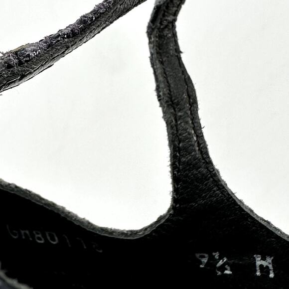 Stuart Weitzman Snakeskin Slingback Heels Peep Toe Leather Purple Blue 9.5 - Picture 5 of 6